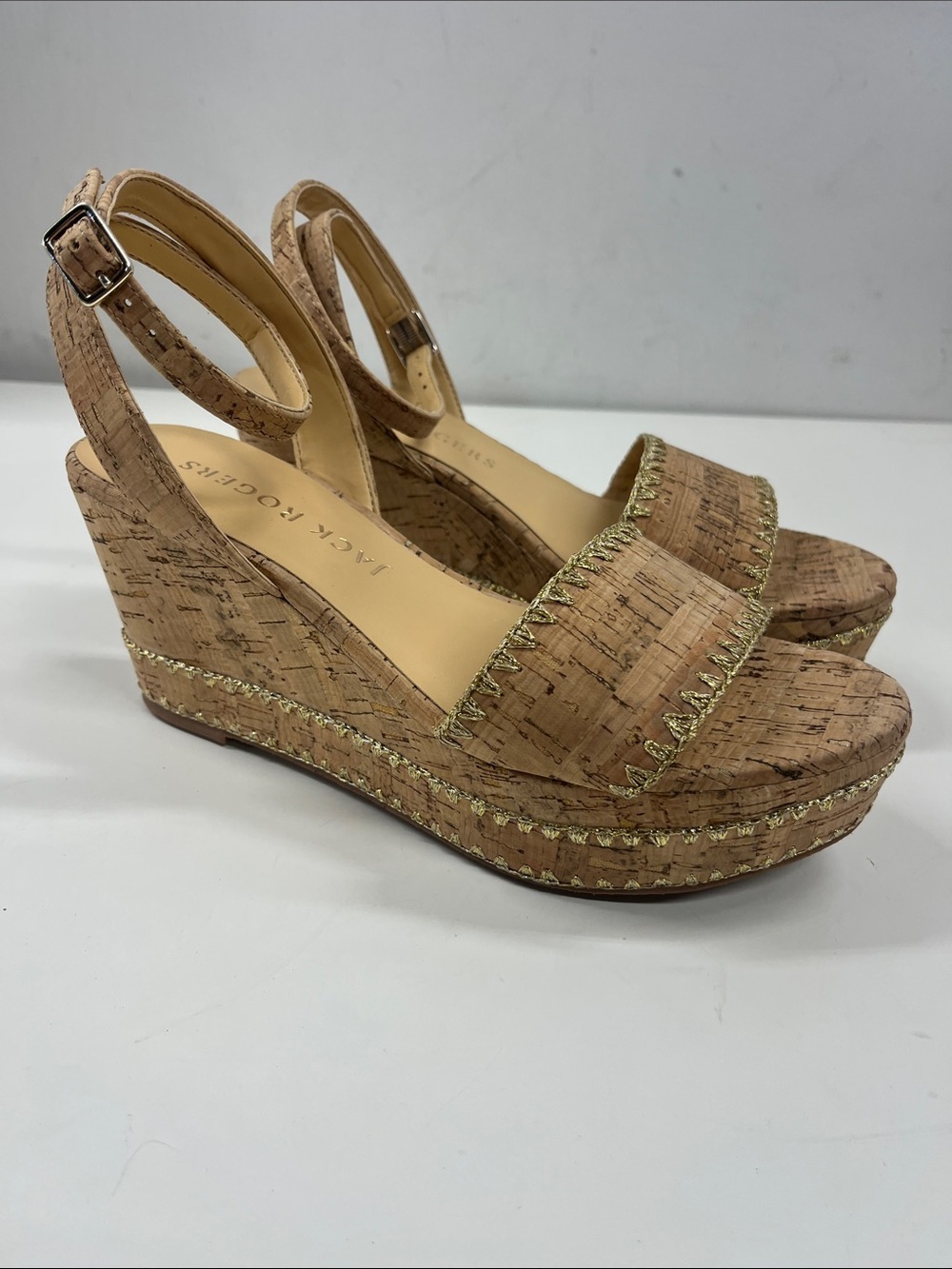 NEW Jack Rogers Cork Wedge Sandal Size 8.5